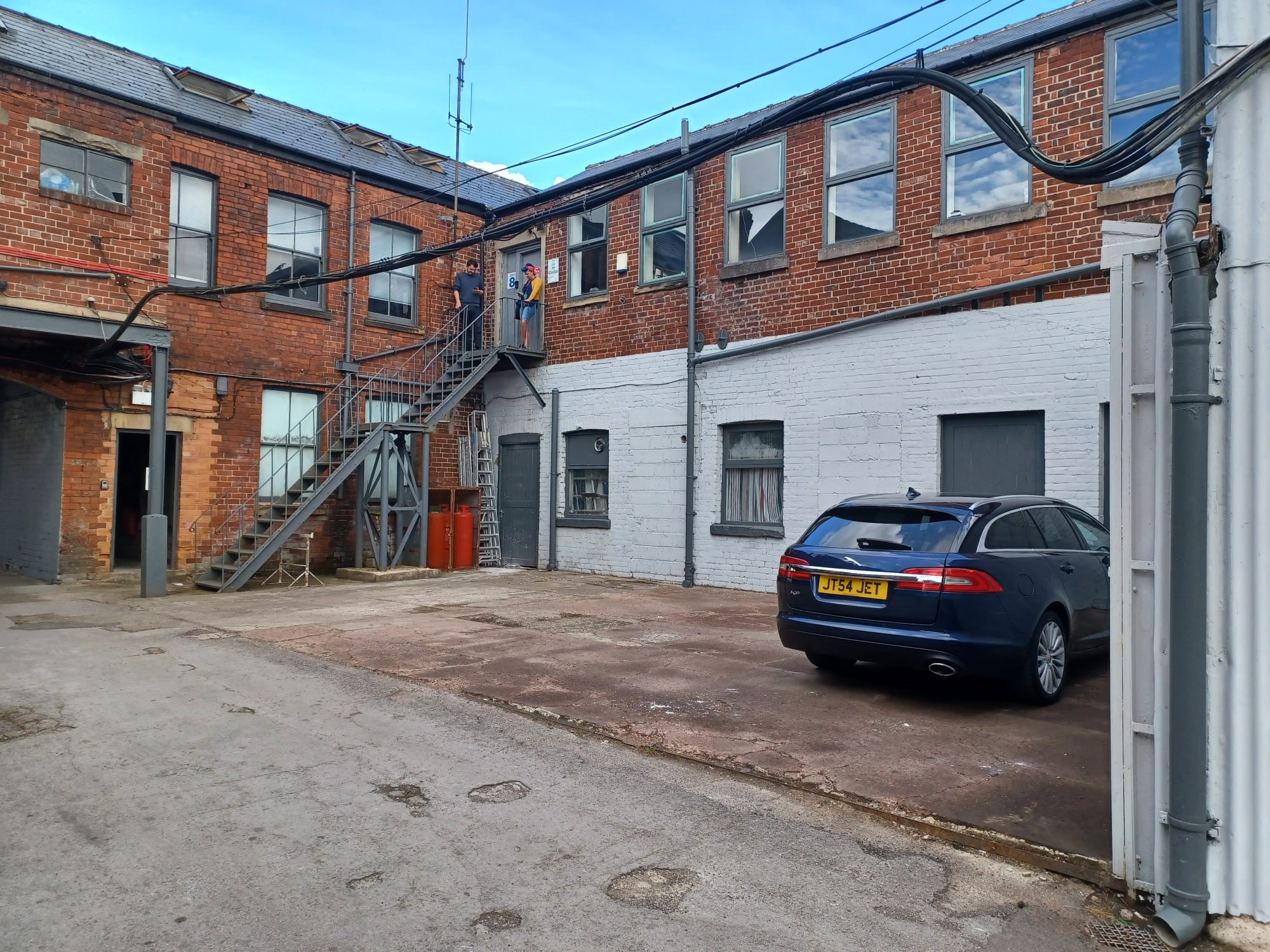 Brick buildings and courtyard at Gordon Works in Meersbrook